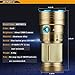 HONRIYA Super Bright Tactical Flashlight, 12000 Lumens High Power Searchlight,12xCREE XML-T6 Portable Led Flashlight for Home and Outdoor(Gold)(Without Battery)