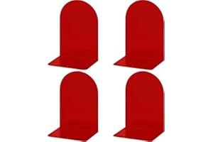 Lulonpon Book Ends, Metal Bookends for Shelves, Large Book Ends for Heavy Books, Non-Skid Book Ends, Bookends for Home Office
