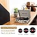 Vinyl Record Player, SKEVONO 3 Speed Portable Suitcase Turntable, Bluetooth Vintage Record Player with 2 Built-in Speakers, Supports RCA Output/Headphone Jack/Phone Music Playback (Light Beige Linen)thumb 1