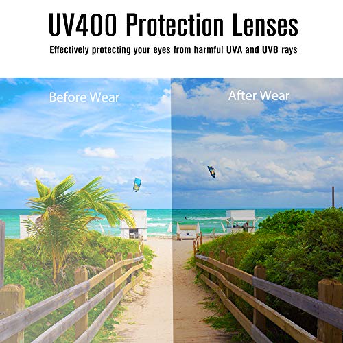 Aviator Sunglasses for Women, Designer Eyewear with Case, UV400 Protection, Non Polarized, Metal Frame, Eyewear for Driving Fishing Sports