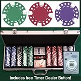 500 Diamond Suited 12.5 gram Poker Chips w/ Free Timer Dealer Button