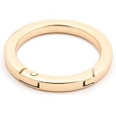 Loosco Metal O Ring for Purse Strap, 4 PCS Spring Rings for Handbag & Keys,Gold (Gold,1")