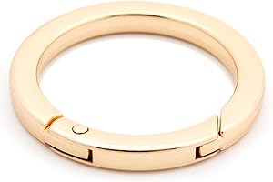Loosco Metal O Ring for Purse Strap, 4 PCS Spring Rings for Handbag & Keys,Gold (Gold,1")