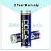 18650 Battery, DOCA 3.7V Rechargeable Li-ion Batteries 2600mAh 3.7 Volt 18650 Batteries(1 Pair) - Applicable for LED Torches,Handheld Flashlight and Headlamp(CE Certified)