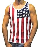 Mens Stars & Stripes American Flag Tank Top Shirt (Red/White/Blue)