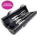 Aesthetica Pro Black Makeup Brush Case – Versatile Make up Brush Holder / Organizer with 3-Way Design