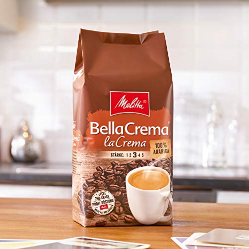 Melitta BellaCrema LaCrema, Ganze Kaffeebohnen, Stärke 3, 1kg – Bild 5