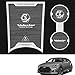 LIGHTKOREA Aluminum Hairline Two Block Cup Holder Console Plate Accessories 2P for Hyundai Veloster 2012 2017 (Silver & Black Plate)