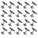 Finyosee 20 Pieces 316 Stainless Steel Blank Stud Earring Bezel Setting Post Cup Fit for 12mm, 20 Pieces Butterfly Earring Backs for Jewelry Making and DIY Findings(Black)