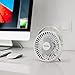 USB Desk Fan, EasyAcc 4 Inch USB Mini Table Fan Easy Cleaning Electric Portable Fan 3 Blades With Leather Handle Personal Fan ON/OFF Adjustable fit all USB Device For Office Home Desktop Table - White