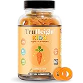 TruHeight Kids Appetite Booster Gummies (Orange, Ages 2+) All Natural Toddler & Kids Appetite Stimulant to Eat More - Weight Gain Supplements - Vitamins for Underweight Children - Picky Eater Vitamin