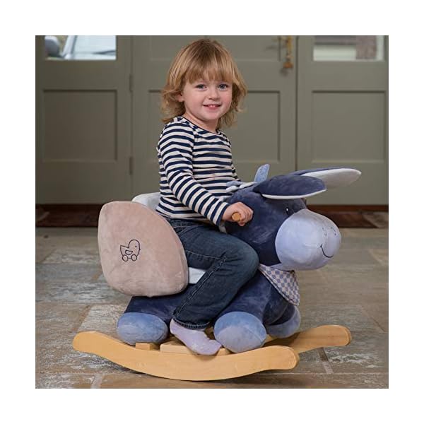 Nattou Schaukeltier Esel Alex, 10 - 36 Monate, 60 x 39 x 50 cm, Blau – Bild 3