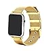 CUZOW for Apple Watch Band 38mm/40mm 42mm/44mm Women Men, Milanese Loop Stainless Steel Wristband Replacement Band for iwatch Edition Series 4/3/2/1(Gold 42mm/44mm)