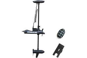 AQUOS Haswing Black 24V 80LBS 60inch Trolling Motor with Remote and Quick Release Bracket for Saltwater and Freshwater Fishing Pontoon Boat Kayak