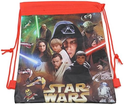 SKS Express Cartoon Drawstring Backpack Bag for Kids (Star Wars Red)