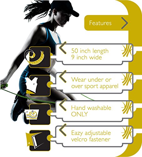 Actervate-Waist-Trimmer-Belt-Black-127cm-Slimmer-Belt-Sweat-Belts-for-Women-and-Men-Best-Belly-Burner-Belt-Waist-Belt-Back-Support-Abs-Workout-Slimming-Weight-Loss-Belt-Mini-Sauna-Suit