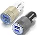 Bekhic 12V-24V 2 Port 3.1 Dual USB Car Charger + Smart Iq Technology for Apple iPhone 4 5 6 6s Plus iPad & &roid Samsung Galaxy S6 Edge Note 5 4 3 2 - 2 Piece