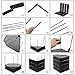 MONBLA 4 Tier Paper Organiser Magazine Holder Rack Stand Black Mesh Compartment Office Desk Document File