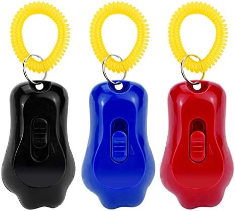 Lylyzoo Adjustable Dog Training Clicker, Volume Adjuster, Wrist Strap