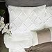 3 Piece Luxurious Pinch Pleat Decorative Pintuck Comforter Set - HIGHEST QUALITY, WRINKLE RESISTANT, ALL SEASON - Full/Queen, White