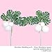 PARTY JOY 30 Inch Artificial Plant Tropical Monstera Leaves Real Touch Stem Artificial Flower For Home Wedding Party Decor,Pack of 2 (L-leave measures 12'' 11.42'')