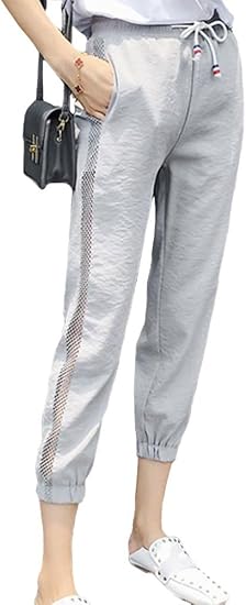Amazon Heaven Days ヘブンデイズ パンツ スボン ボトムス ジョガーパンツ ウエストゴム 九分丈 メッシュ 春夏 レディース 1806c05 カプリ クロップトパンツ 通販