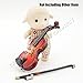 Odoria 1:12 Violin with Stand Bow and Case Wooden Musical Instrument Miniaure Dollhouse