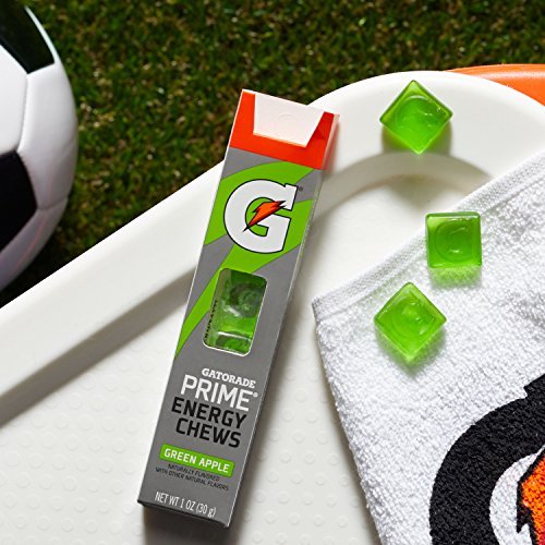 Gatorade Prime Energy Chews, Green Apple 1 Ounce (Pack of 16