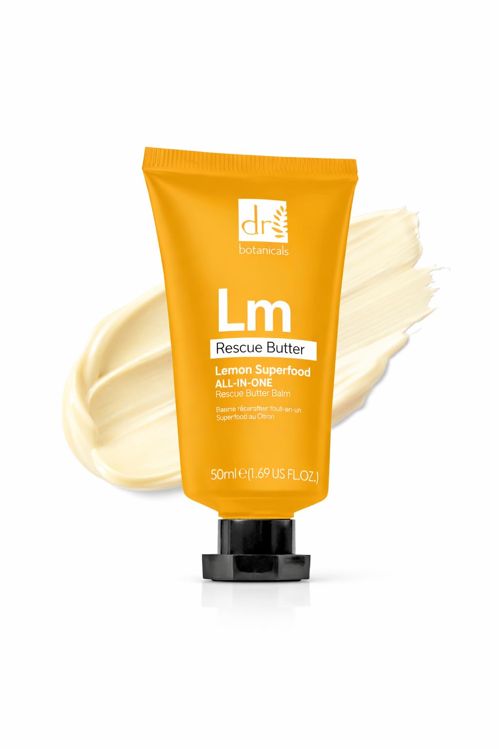 Dr Botanicals Lemon Rescue Body Butter 50ml | A Rich, Lemon, Zesty Body Butter for the Face, Hands, Body and Feet - Great for Dry Skin Patches