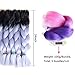Jumbo Braiding Crochet Twist Hair 5Packs/Lot Box Braids Crochet Hair Synthetic Braiding Hair Extensions for Women 24 Inches Crochet Hair Box Braids Twists Hair (Black-RoyalBlue-SkyBlue)