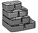 Packing Cubes-4 Set Travel Luggage Packing Organizers with Laundry Bag (Gray)