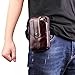 Cell Phone Belt Pouch,La Farah Leather Cell Phone Holster with Belt Loop for iPhone 6/7/8 Plus,iPhone X,iPhone Xs,XR,Samsung S5/S6/S7/S8,Note 8 - Vertical Waist Wallet Purse for Men