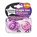 Tommee Tippee Closer to Nature Night Time Orthodontic Infant Soother Pacifier, 6-18 Months - Pink, Girl, 4 Pack