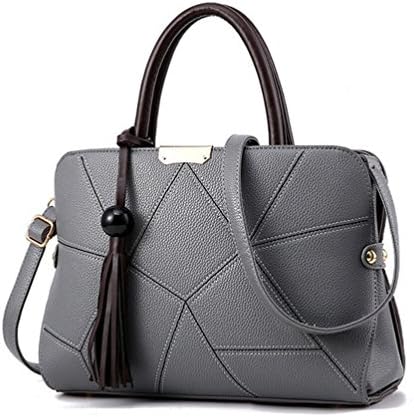YINGPEI Women's Top Handle Handbags Satchel Tote Purse (Grey)