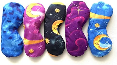 Eye Mask - Lavender Eye Pillow - Set of 5 - Headaches, Migraines, Stress Relief - Natural Relaxation - VALUE PACK (Colorful Set 2)