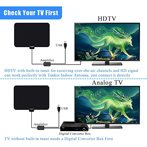 Tanker-50-Mile-Range-Amplified-TV-Antenna-with-Detachable-Amplifier-Signal-Booster-for-High-Performance-and-10ft-Coaxial-CableBlack