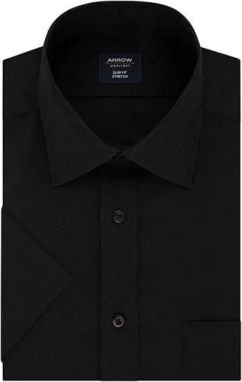 mens short sleeve slim fit dress shirts