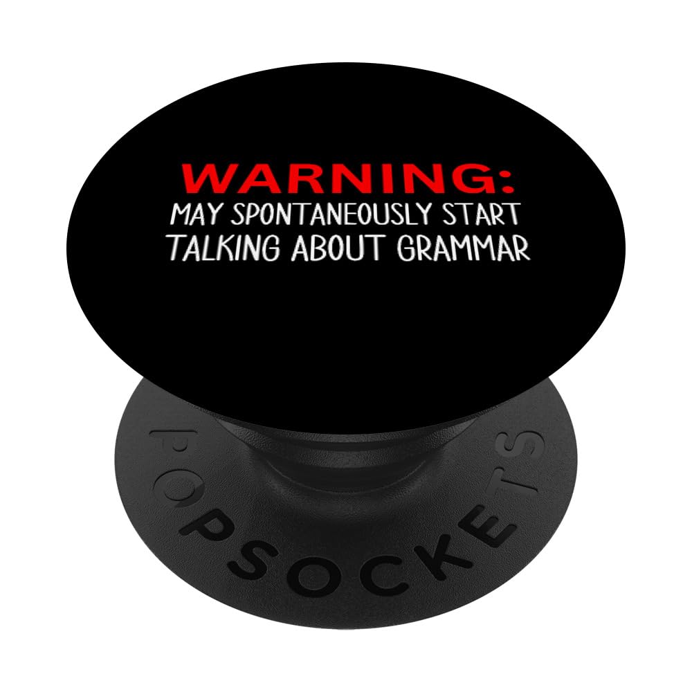 English Teacher Writer Funny Grammar Lover School Educator PopSockets Swappable PopGrip