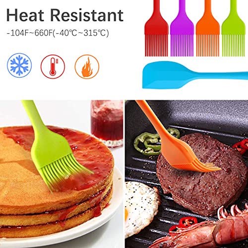 REIDEA Pastry Brush Set for Cooking, Baking & Basting, Small Silicone