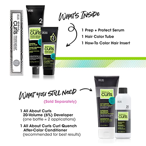 All About Curls Permanent Hair Color Dye & Creme Developer 20 Volume