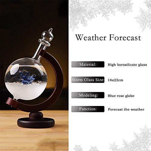 Colorful Desktop Transparent Crystal Glass Weather Storm Forecast Bottle - Thumbnail 7