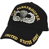Eagle Emblems Mens US Paratrooper Embroidered Ball Cap Adjustable Black