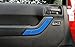 Blue ABS Interior Door Handle Cover Trim for 2011-2018 Jeep JK Wrangler Unlimited 4-Door - 4PCS/Set