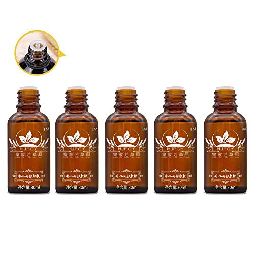 Sizet 5PCS 100% Pure Natural Ginger Oil Massage Scrubbing Oil Promote Blood Circulation, Relieve Muscle Soreness, Lymphatic Drainage 30ml