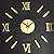 Hiquty Roman Digital DIY Wall Art Home Decoration Wall Clock ( Gold )