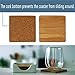 Sweese Coasters for Drinks - Set of 4 Bamboo Coasters with Porcelain Holder