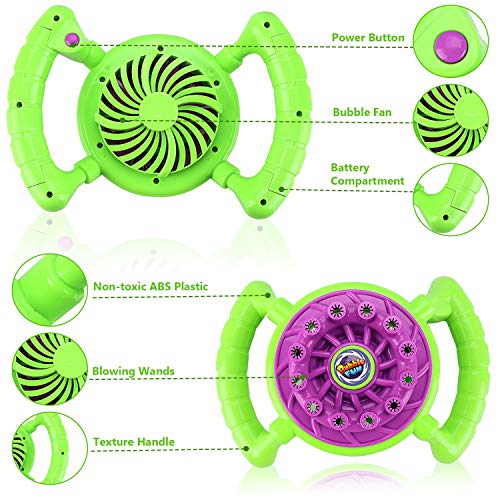 Vimpro Bubble Machine for Kids, Bubble Blower with Handle, 1 Bubbles Solution&Screwdriver Automatic Bubble Toys Small Bubble Maker for Birthday Party Wedding Gift 800 Bubbles per Minute