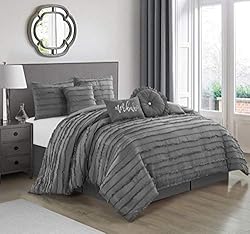 Stratford Park Gray Comforter Sets for Queen Bed, 7