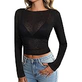 SOFIA'S CHOICE Boat Neck Long Sleeve Shirts for Women Crop Top Side Ruched Slim Fit T Shirt