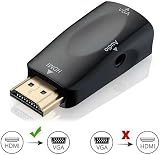 Generic HDMI to VGA Adapter 1080p Gold Audio Jack Cable for Monitor Laptop view 6